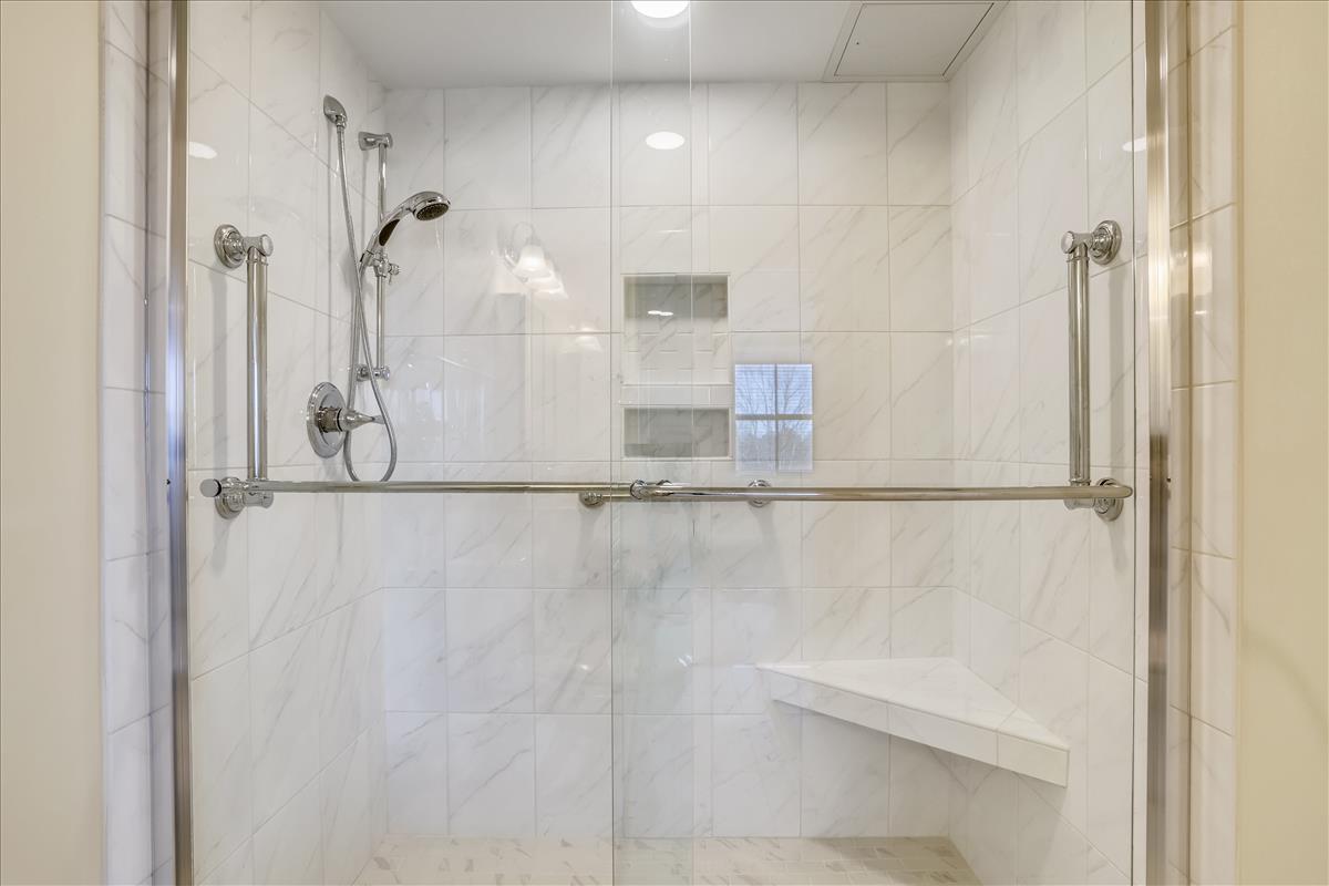 View of modern shower.